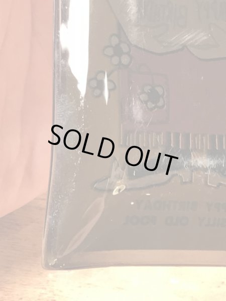 Houze Art社製のメッセージが描かれたガラス製の60’sヴィンテージアシュトレイ