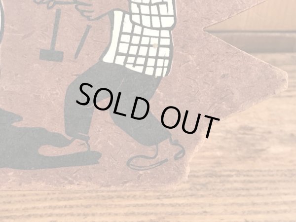 “Before You Louse It Up Thimk”のメッセージが書かれた60’sヴィンテージウッドボード