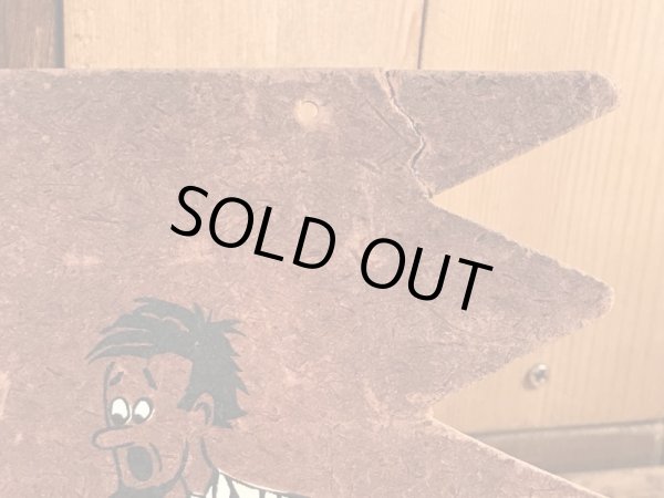 “Before You Louse It Up Thimk”のメッセージが書かれた60’sヴィンテージウッドボード