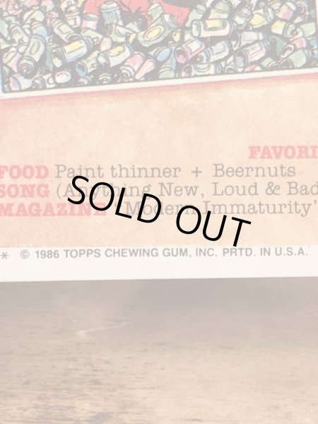 Topps社製のガーベッジペイルキッズの80’sヴィンテージカードシール