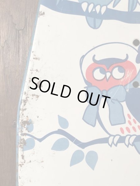 Tin製のフクロウが描かれた50〜60’sヴィンテージミニアイロン台