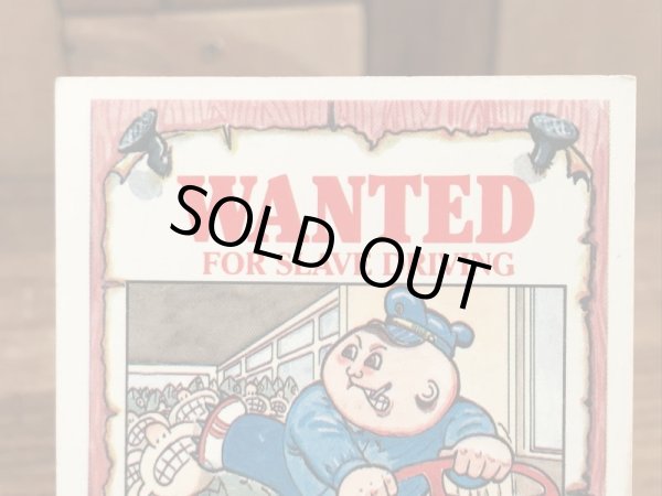 トップス社製のガーベッジペイルキッズの80年代ビンテージステッカーカード