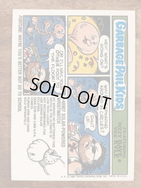 Topps社製のガーベッジペイルキッズの80’sヴィンテージカードシール