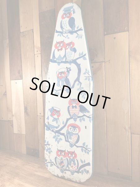 Tin製のフクロウが描かれた50〜60’sヴィンテージミニアイロン台