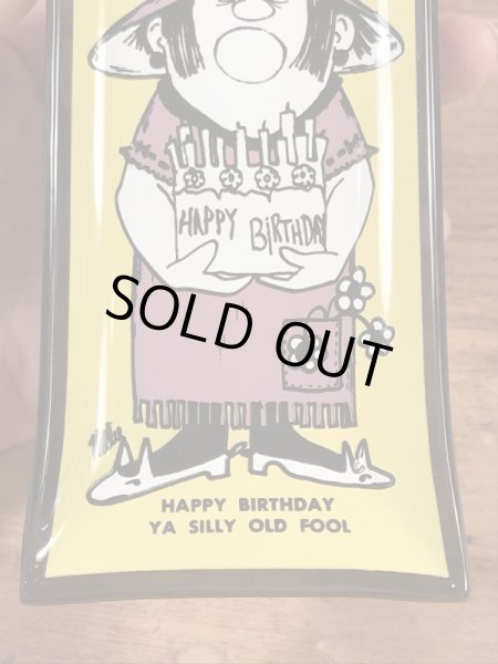 Houze Art社製のメッセージが描かれたガラス製の60’sヴィンテージアシュトレイ