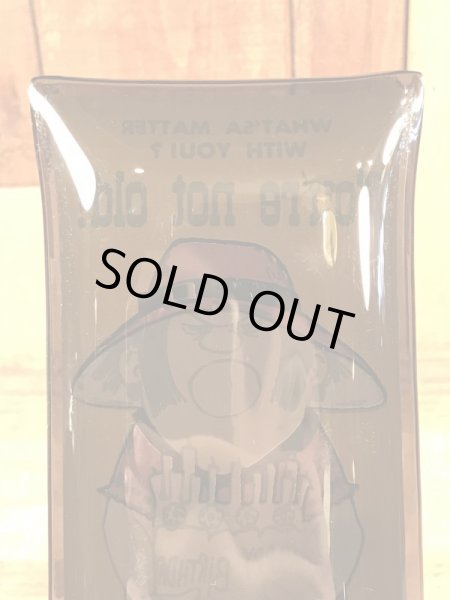 Houze Art社製のメッセージが描かれたガラス製の60’sヴィンテージアシュトレイ