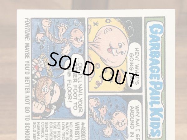 トップス社製のガーベッジペイルキッズの80年代ビンテージステッカーカード