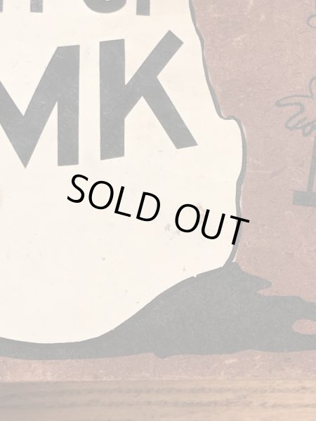 “Before You Louse It Up Thimk”のメッセージが書かれた60’sヴィンテージウッドボード