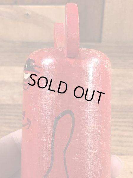 レッドデビルのポップシーズの60年代ビンテージウッドトイ