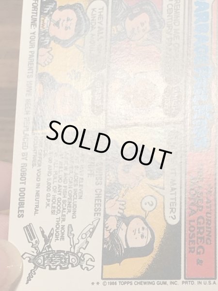 Topps社製のガーベッジペイルキッズの80’sヴィンテージカードシール