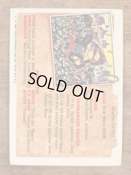 Topps社製のガーベッジペイルキッズの80’sヴィンテージカードシール