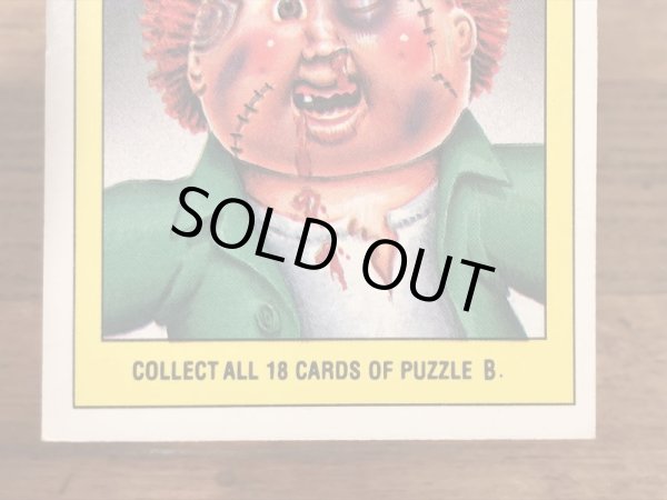 トップス社製のガーベッジペイルキッズの80年代ビンテージステッカーカード