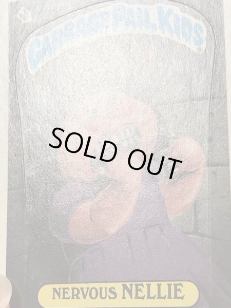 トップス社製のガーベッジペイルキッズの80年代ビンテージステッカーカード