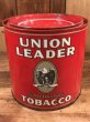 Union Leaderのタバコが入っていた50年代ビンテージブリキ缶