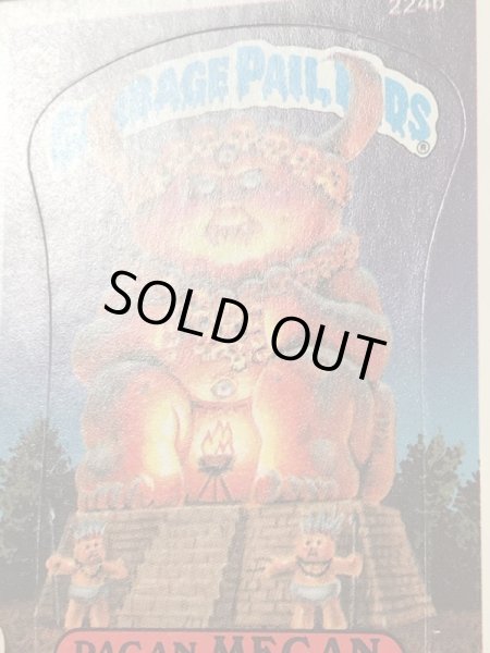 トップス社製のガーベッジペイルキッズの80年代ビンテージステッカーカード