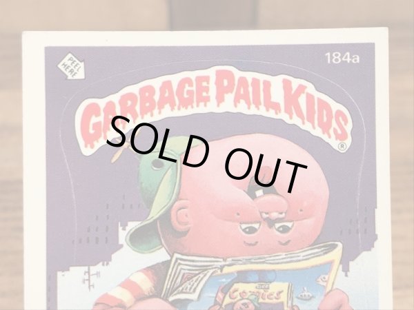 トップス社製のガーベッジペイルキッズの80年代ビンテージステッカーカード