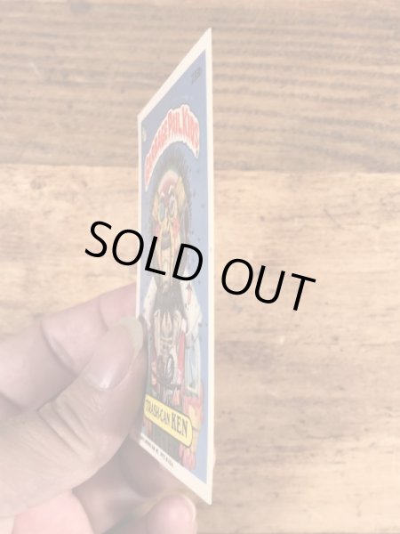 トップス社製のガーベッジペイルキッズの80年代ビンテージステッカーカード