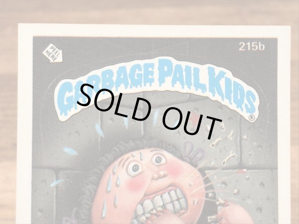 トップス社製のガーベッジペイルキッズの80年代ビンテージステッカーカード