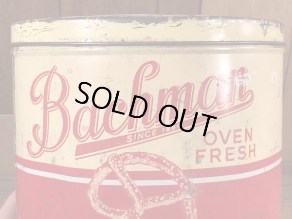 Bachmanのプレッツェルが入っていた50’sヴィンテージTin缶