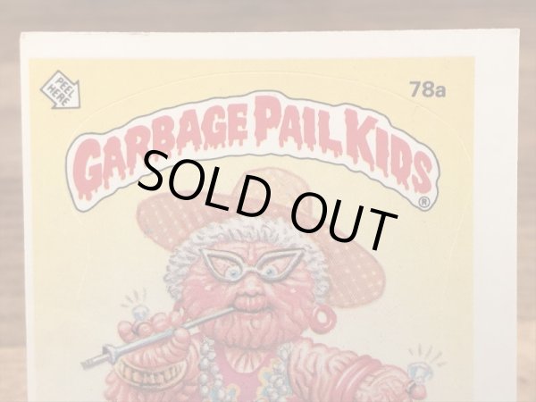 トップス社製のガーベッジペイルキッズの80年代ビンテージステッカーカード