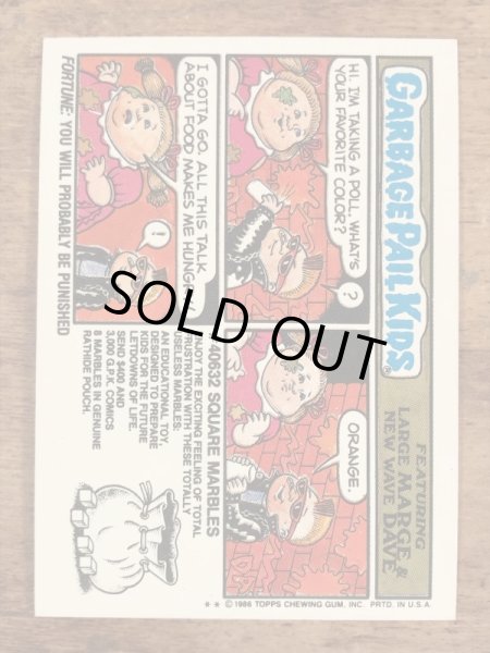Topps社製のガーベッジペイルキッズの80’sヴィンテージカードシール