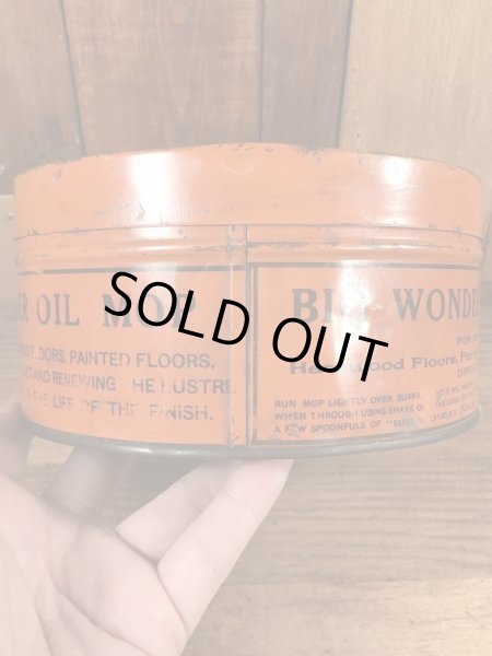 Big Wonderのオイルモップが入っていた20〜30年代ビンテージブリキ缶