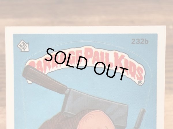 トップス社製のガーベッジペイルキッズの80年代ビンテージステッカーカード