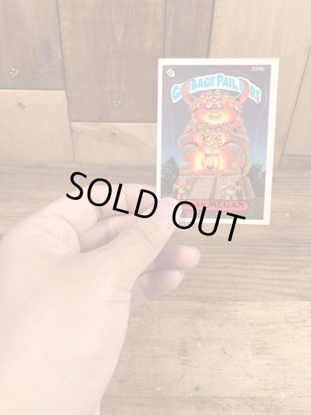 トップス社製のガーベッジペイルキッズの80年代ビンテージステッカーカード