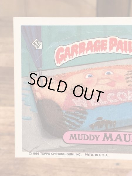 トップス社製のガーベッジペイルキッズの80年代ビンテージステッカーカード