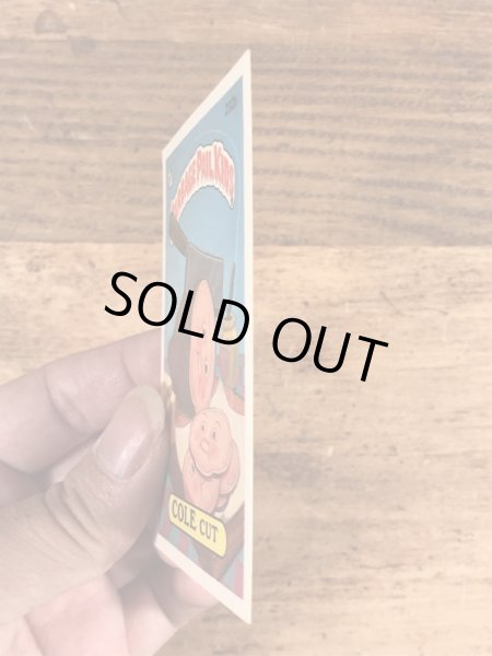 トップス社製のガーベッジペイルキッズの80年代ビンテージステッカーカード