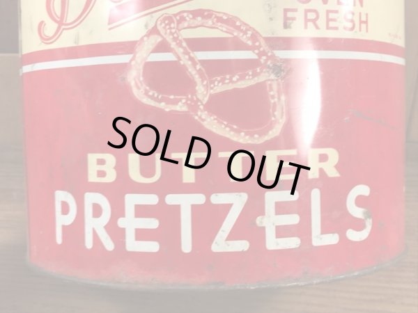 Bachmanのプレッツェルが入っていた50年代ビンテージブリキ缶