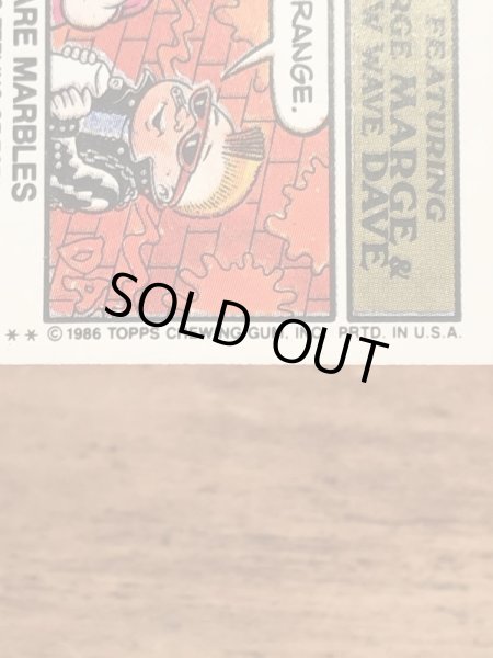 トップス社製のガーベッジペイルキッズの80年代ビンテージステッカーカード