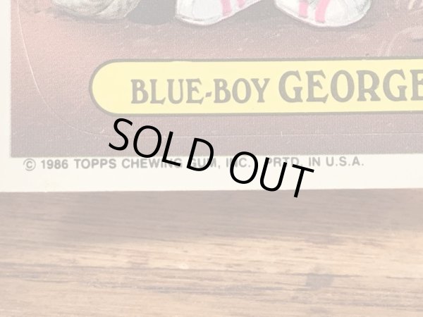 トップス社製のガーベッジペイルキッズの80年代ビンテージステッカーカード