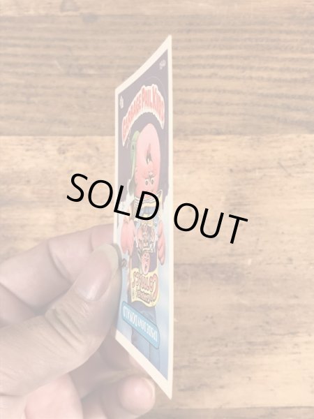 トップス社製のガーベッジペイルキッズの80年代ビンテージステッカーカード