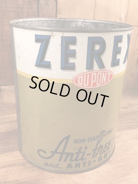 Zerex Du Pontの不凍液の40年代ビンテージブリキ缶
