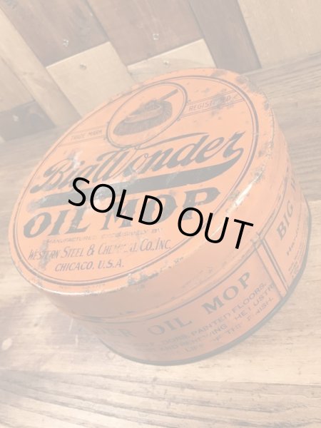 Big Wonderのオイルモップが入っていた20〜30’sヴィンテージTin缶