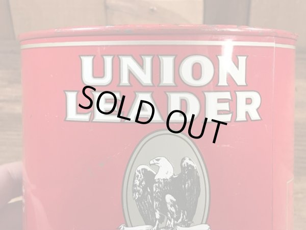 Union Leaderのタバコが入っていた50年代ビンテージブリキ缶