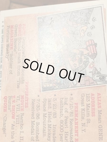 Topps社製のガーベッジペイルキッズの80’sヴィンテージカードシール