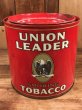 Union Leaderのタバコが入っていた50年代ビンテージブリキ缶