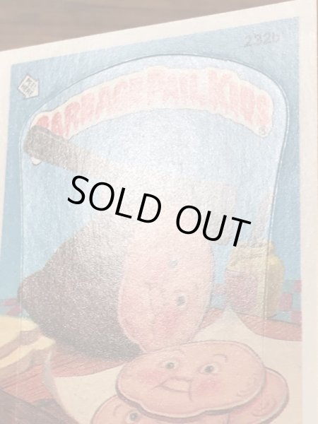 トップス社製のガーベッジペイルキッズの80年代ビンテージステッカーカード