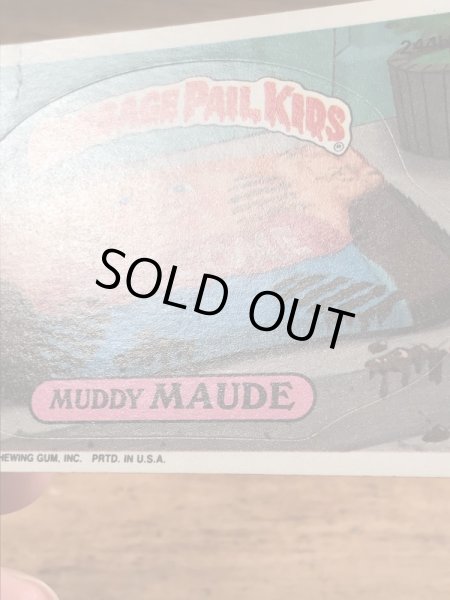 トップス社製のガーベッジペイルキッズの80年代ビンテージステッカーカード