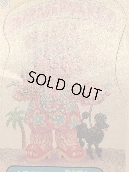 トップス社製のガーベッジペイルキッズの80年代ビンテージステッカーカード