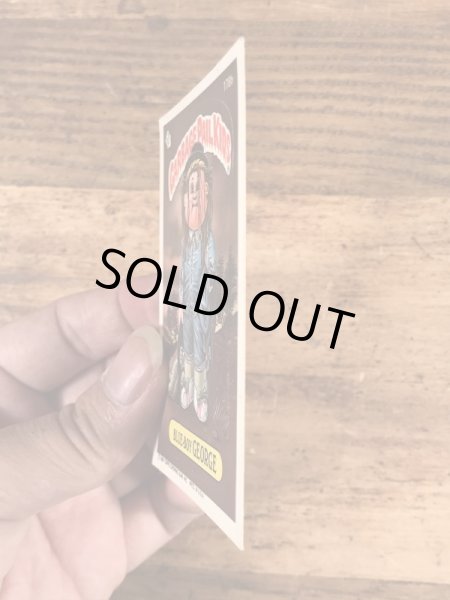 トップス社製のガーベッジペイルキッズの80年代ビンテージステッカーカード