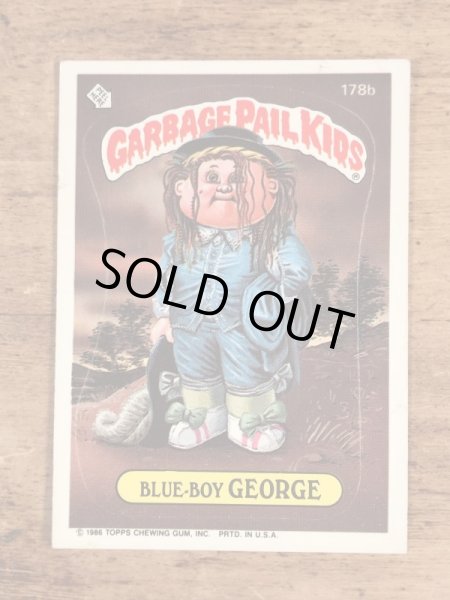 トップス社製のガーベッジペイルキッズの80年代ビンテージステッカーカード