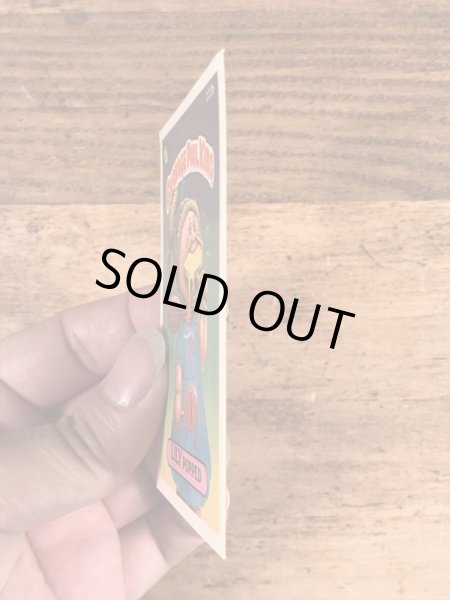 トップス社製のガーベッジペイルキッズの80年代ビンテージステッカーカード