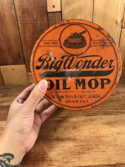 画像3: Big Wonder Oil Mop Tin Can　オイルモップ　ビンテージ　ブリキ缶　ビッグワンダー　20〜30年代