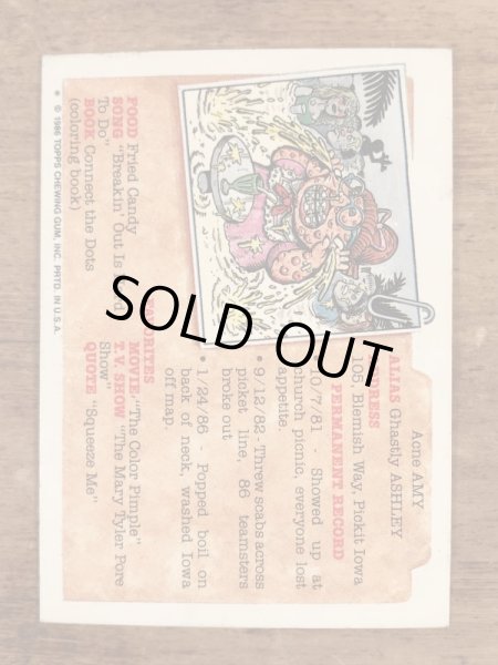 Topps社製のガーベッジペイルキッズの80’sヴィンテージカードシール