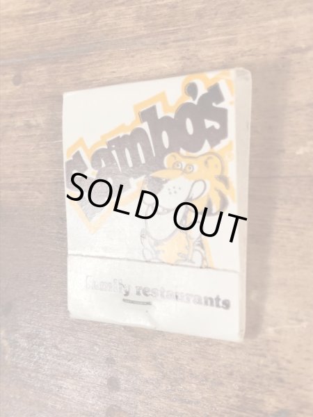 アドバタイジングキャラクターのSambo'sの70’sヴィンテージブックマッチ