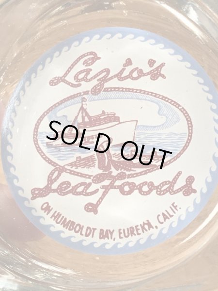 Lazio'sシーフードレストランのガラス製の〜70年代ビンテージ灰皿