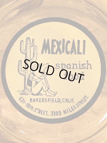 アメリカのレストランのガラス製の70’sヴィンテージアシュトレイ